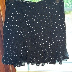 Altar'd State Black and White Sequin Ruffled Mini Skirt